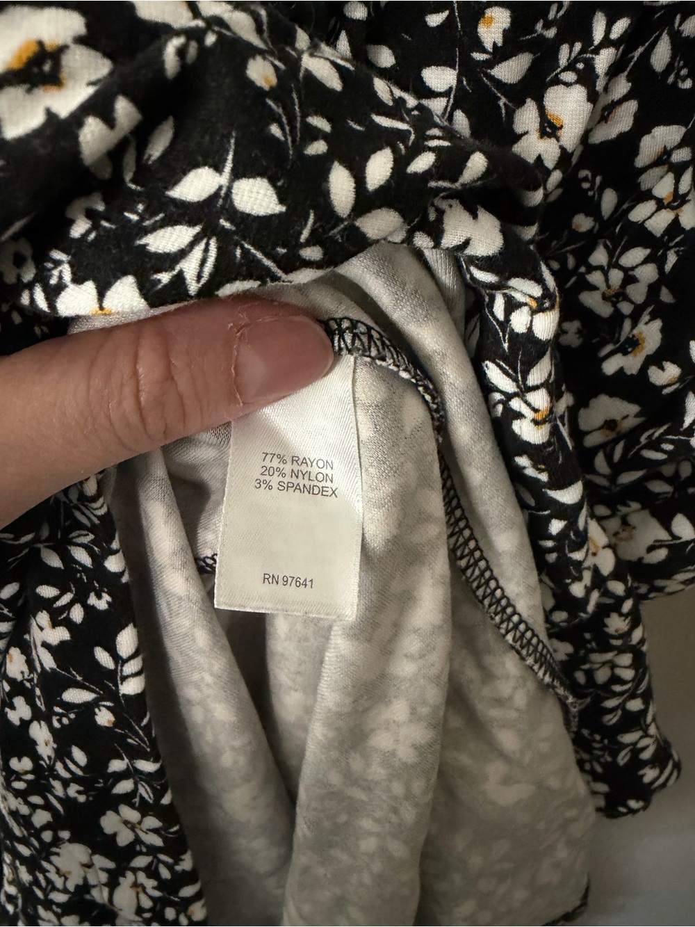 J. Jill Black Floral Button Front Midi Dress Women’s Size Large L Cottagecore - Picture 7 of 8
